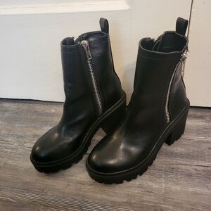 UO Black Chunky Boots